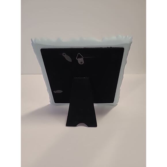 Laura Ashley Blue Ornate Picture Frame Set 4x4 Rocco Style Resin Baby Wedding - Picture 6 of 8